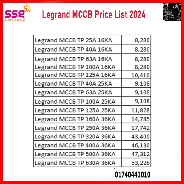 Legrand MCCB Price List BD